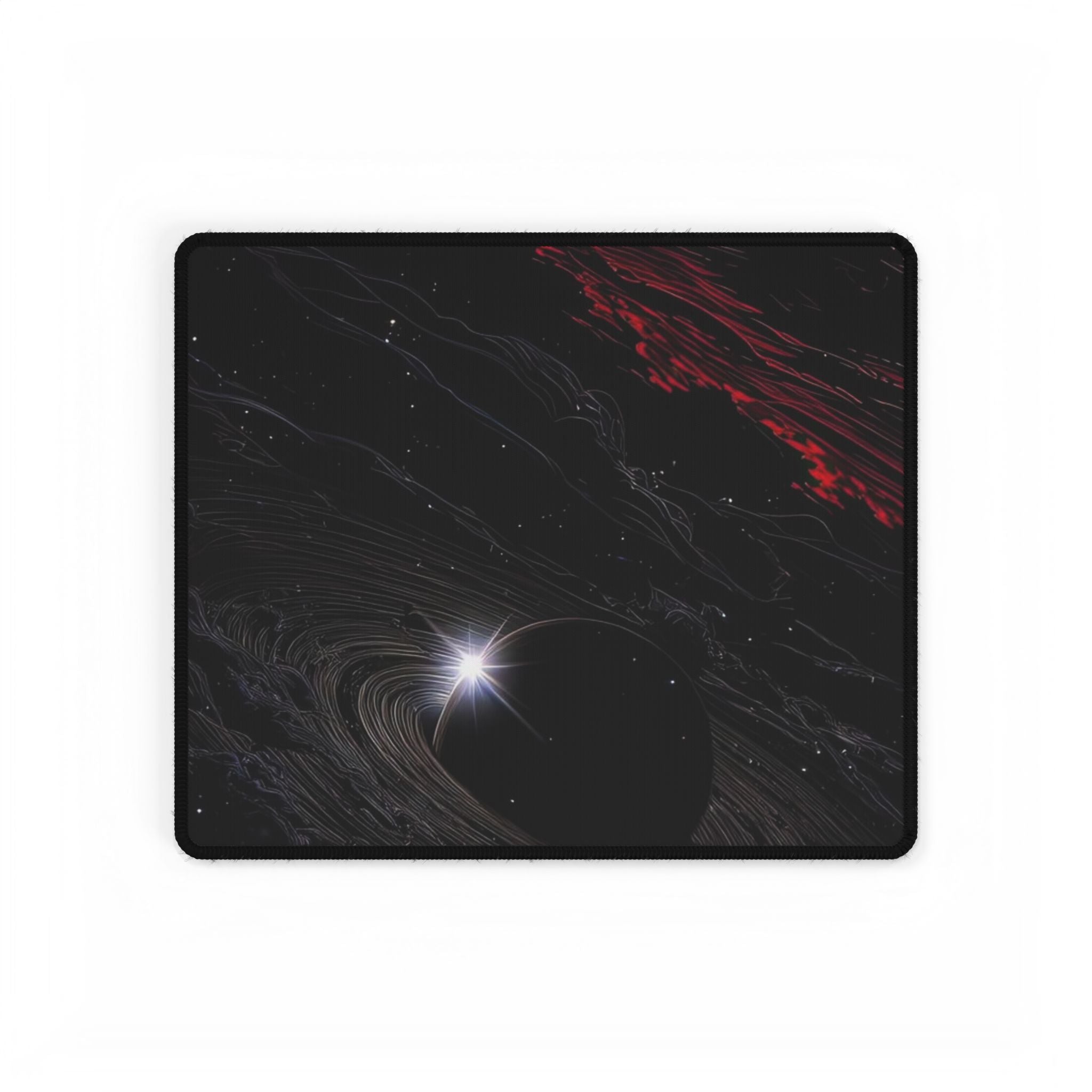 Space Nebula Desk Mat — Cosmic Black Gaming/Office Mousepad