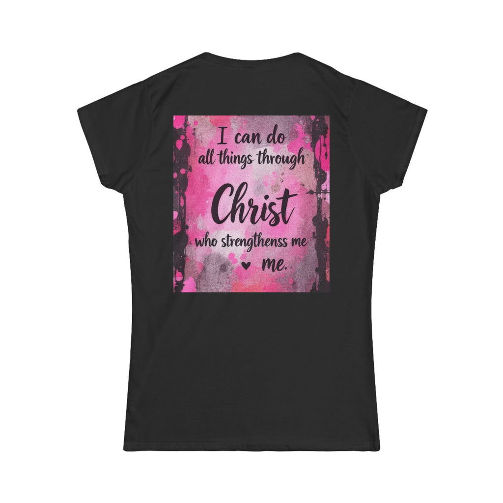 Christian Women’s Tee — “With God All Things Are Possible” Inspirational Shirt