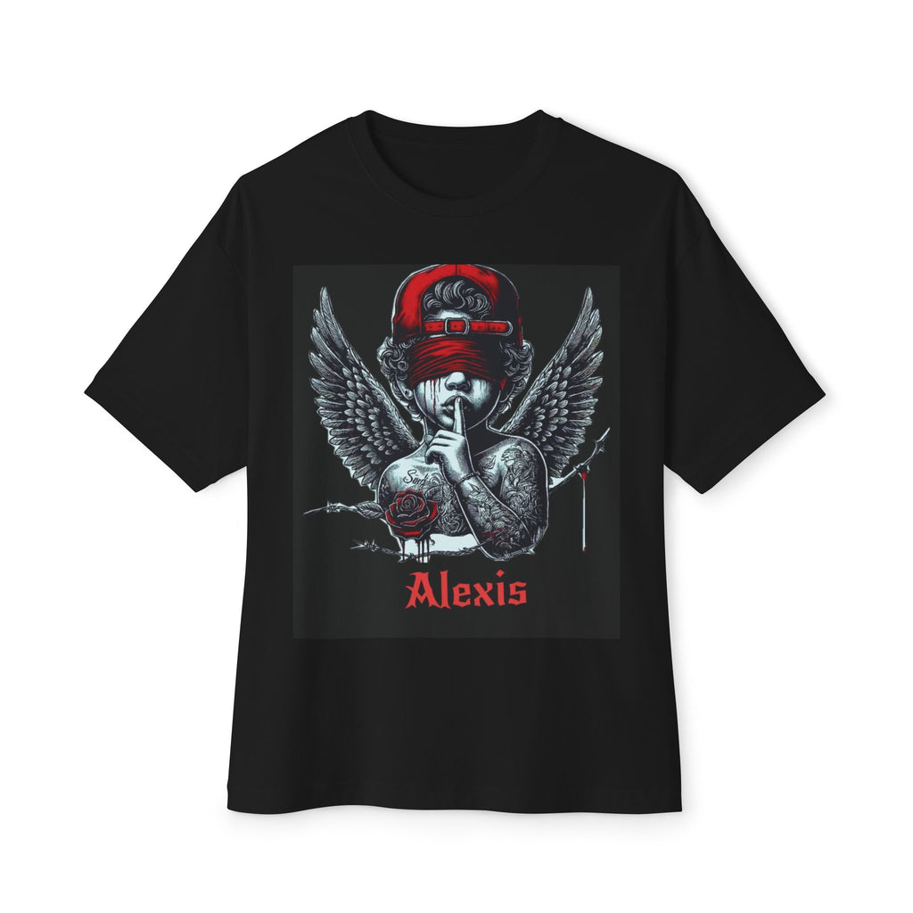Angel Skull Tee — Personalized Alexis Graphic “It’s Not Impossible” Oversized Boxy T-Shirt