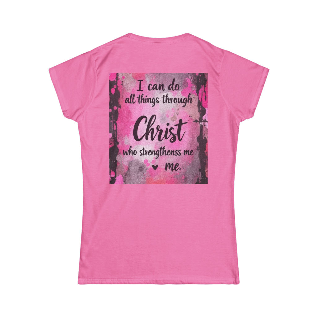 Christian Women’s Tee — “With God All Things Are Possible” Inspirational Shirt