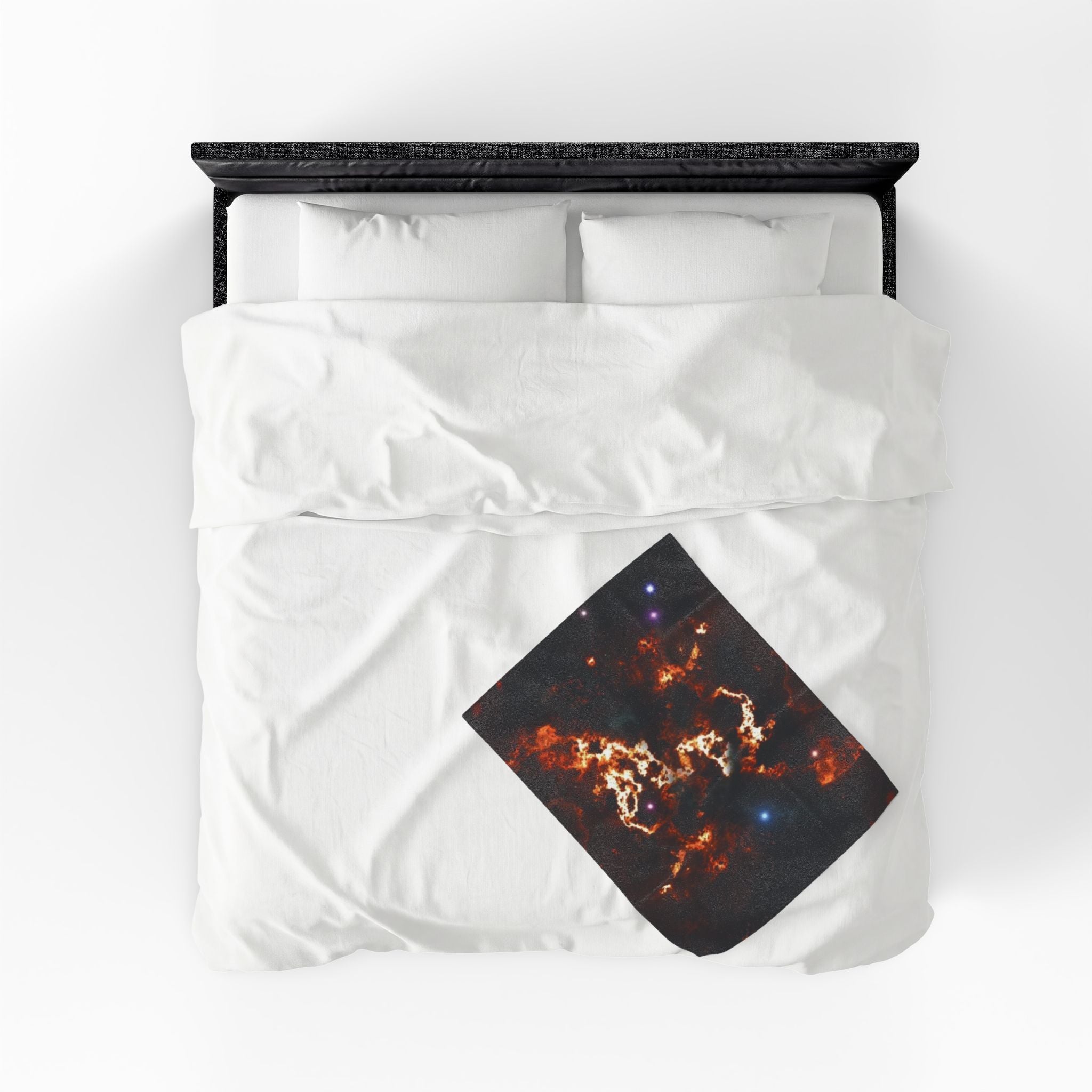 Galaxy Nebula Velveteen Plush Blanket — Cosmic Starfield Throw for Stargazers