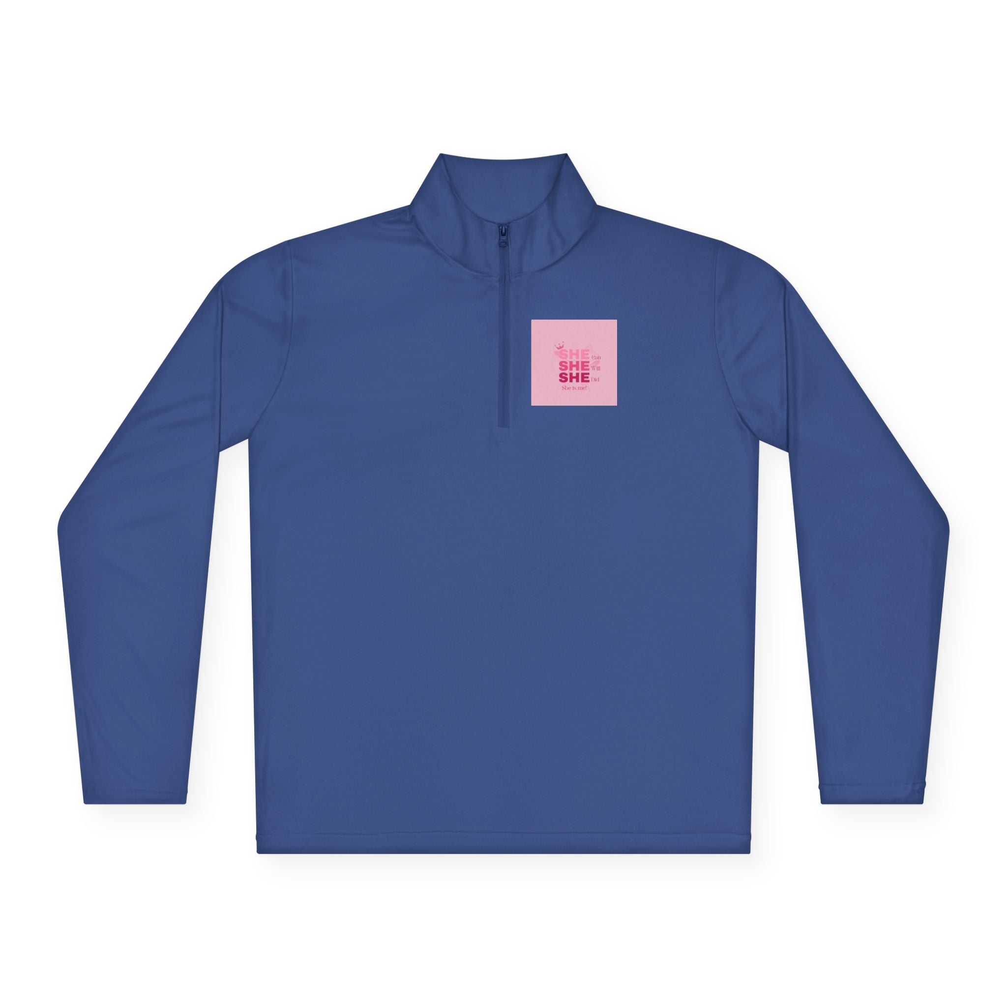 Quarter-Zip Pullover — Empowerment Silhouette Graphic ("Strong Beautiful Amazing")