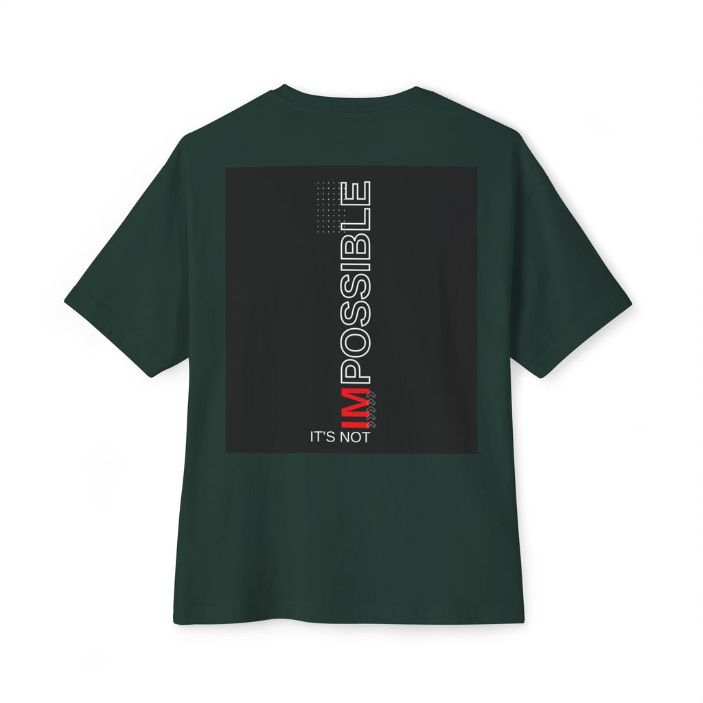 Angel Skull Tee — Personalized Alexis Graphic “It’s Not Impossible” Oversized Boxy T-Shirt