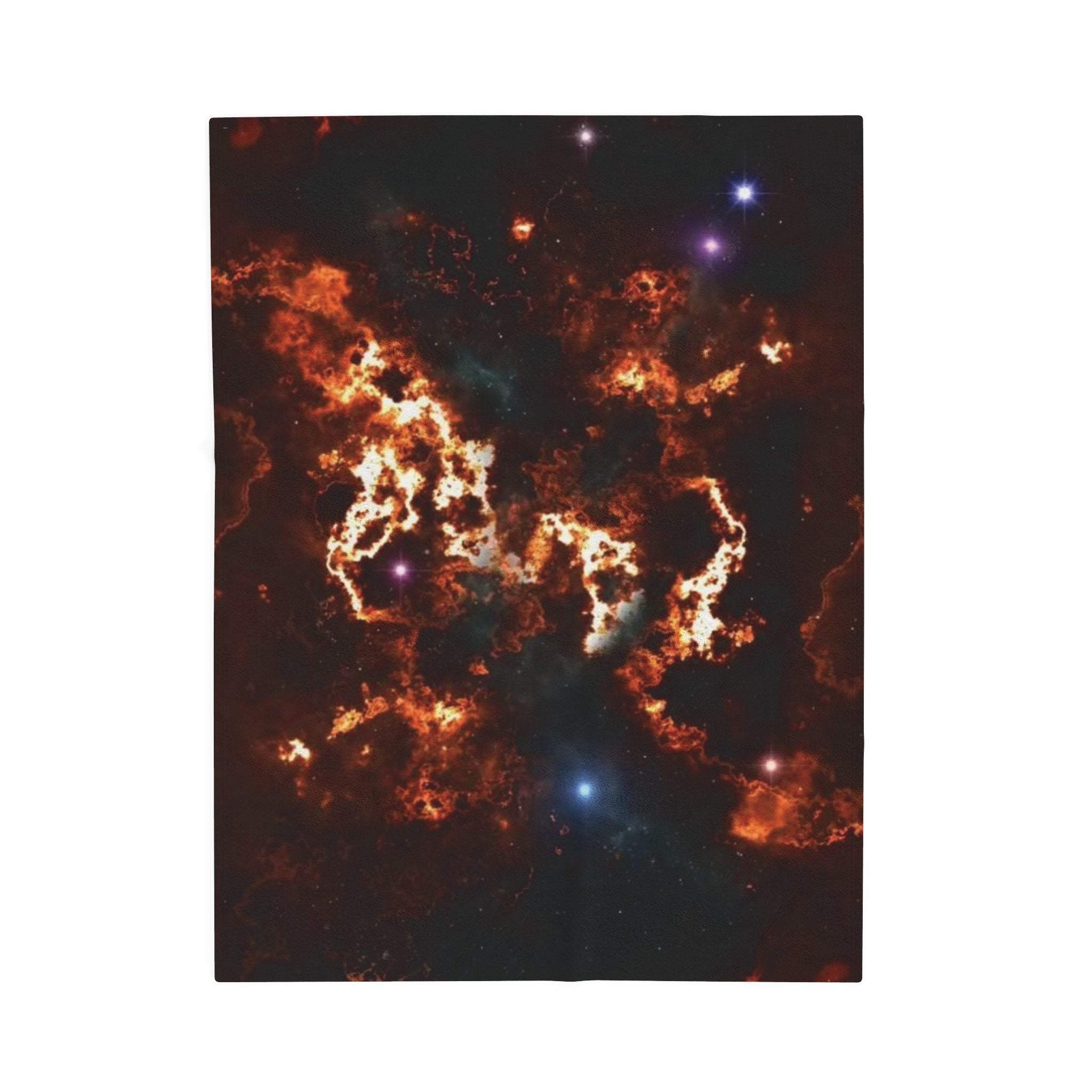 Galaxy Nebula Velveteen Plush Blanket — Cosmic Starfield Throw for Stargazers