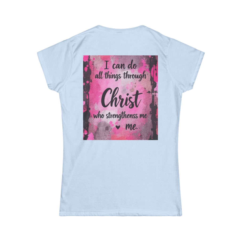 Christian Women’s Tee — “With God All Things Are Possible” Inspirational Shirt