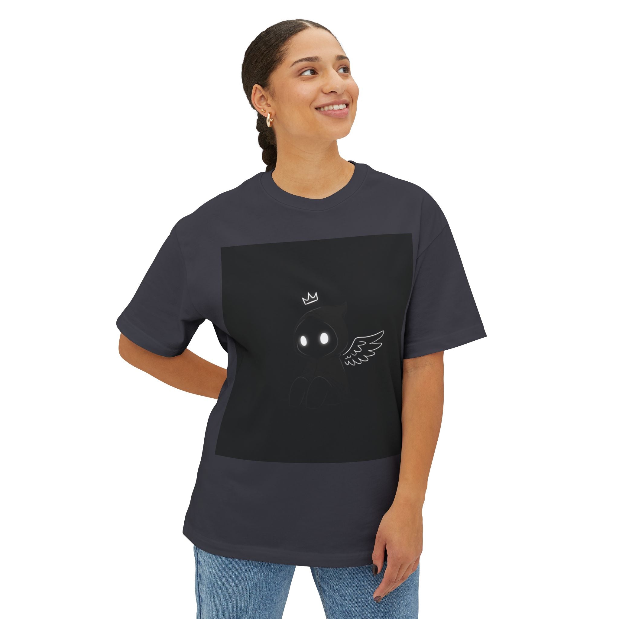 Soul 87 Boxy Tee — Angel Wing Graphic Oversized T-Shirt
