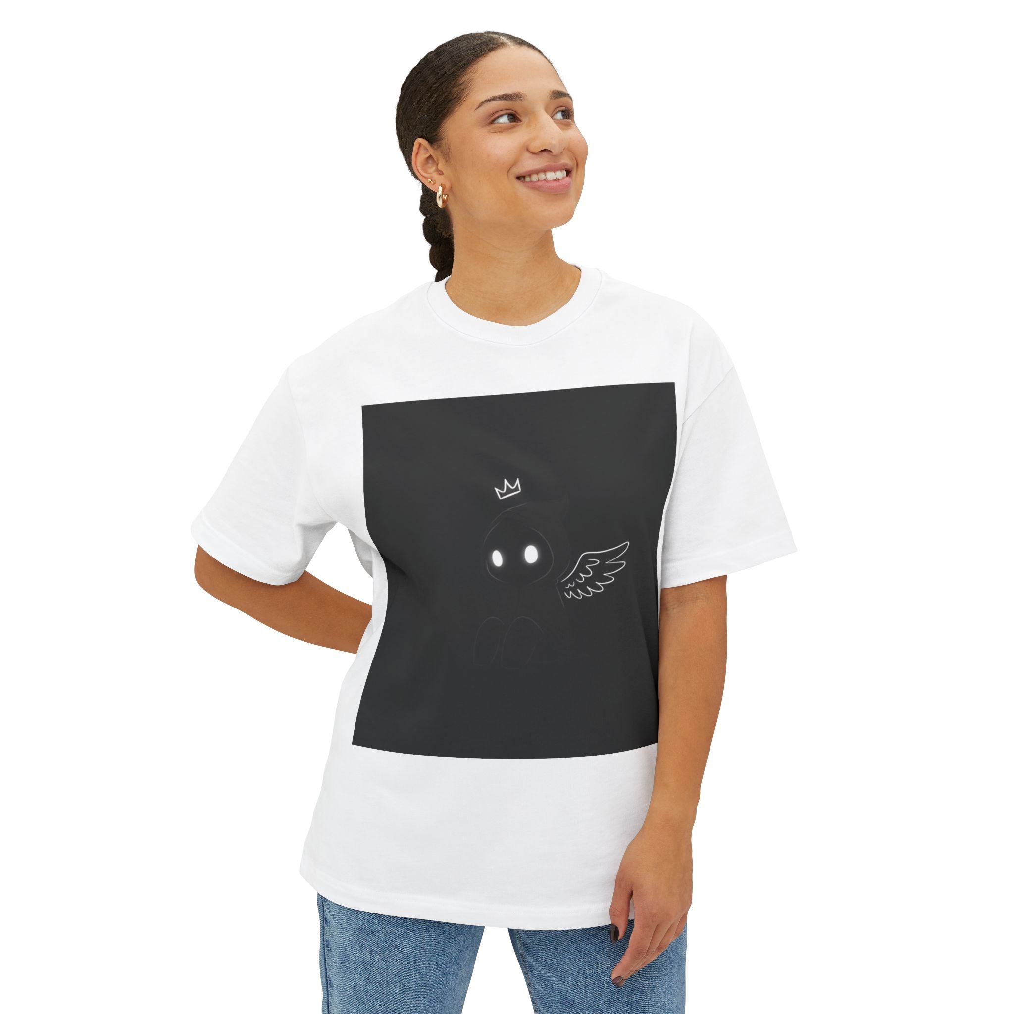 Soul 87 Boxy Tee — Angel Wing Graphic Oversized T-Shirt