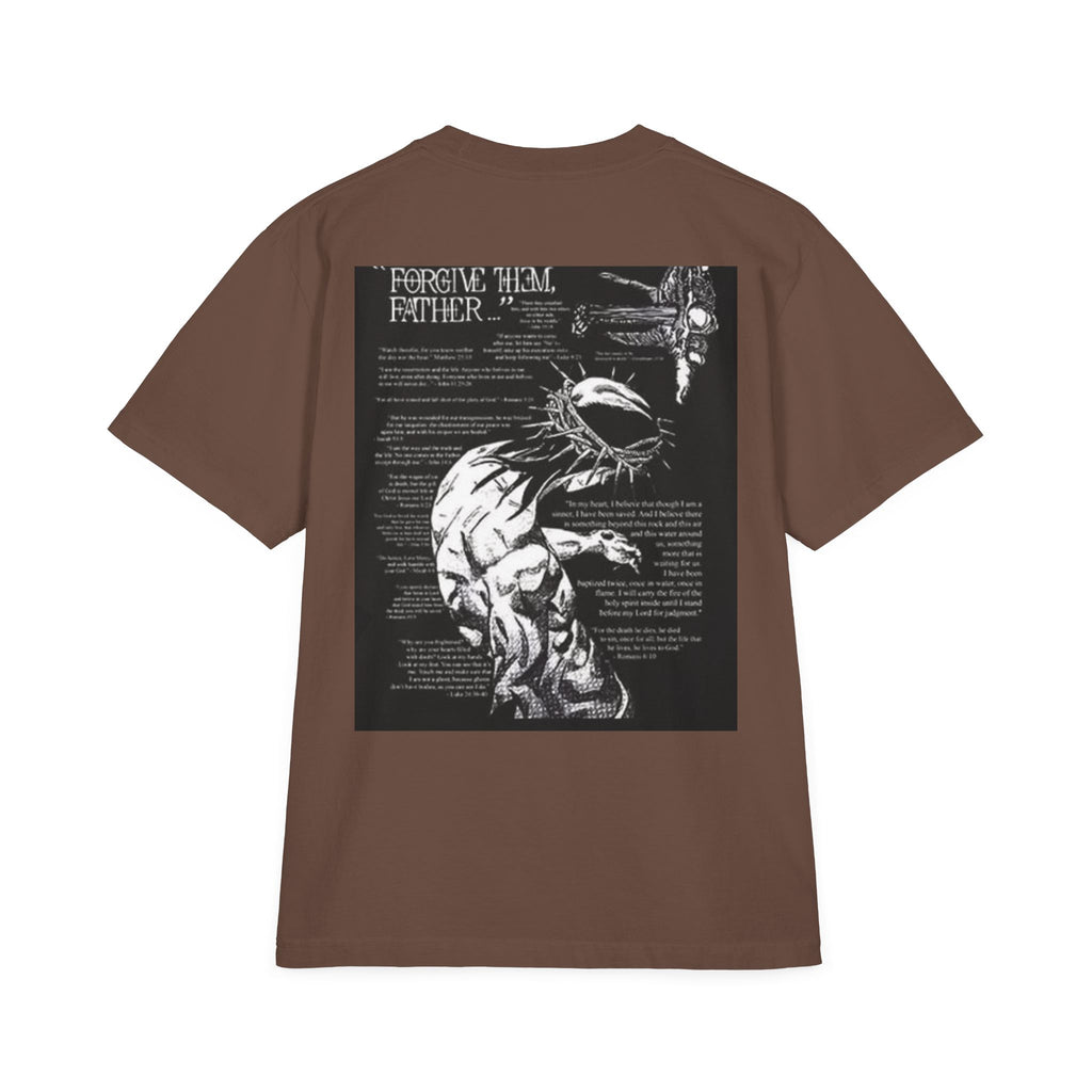 Alexis Angel Wings Graphic T-Shirt — 'Forgive Them Father' Back Print