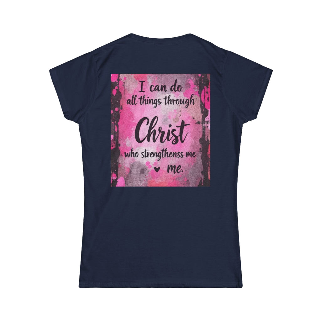Christian Women’s Tee — “With God All Things Are Possible” Inspirational Shirt