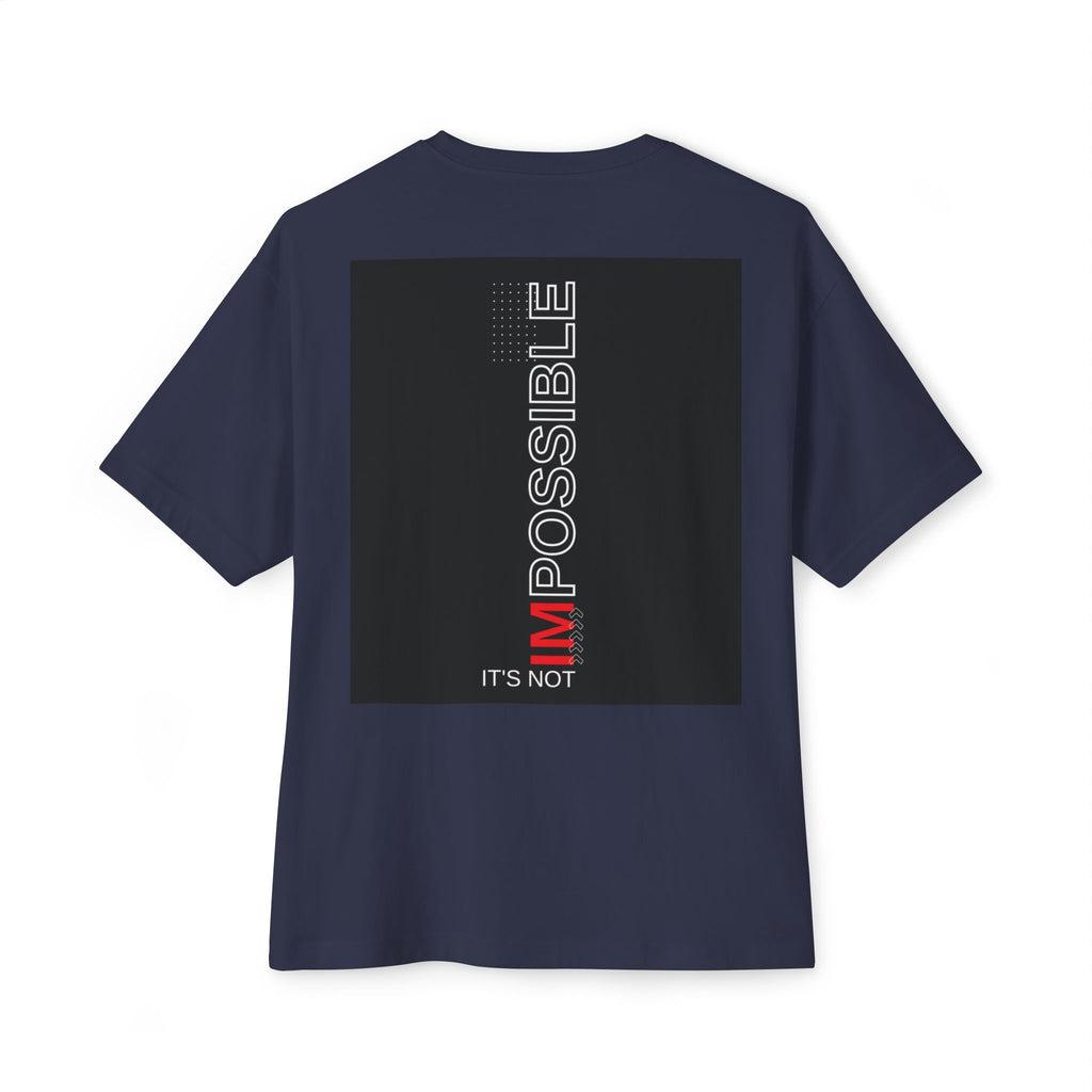 Angel Skull Tee — Personalized Alexis Graphic “It’s Not Impossible” Oversized Boxy T-Shirt