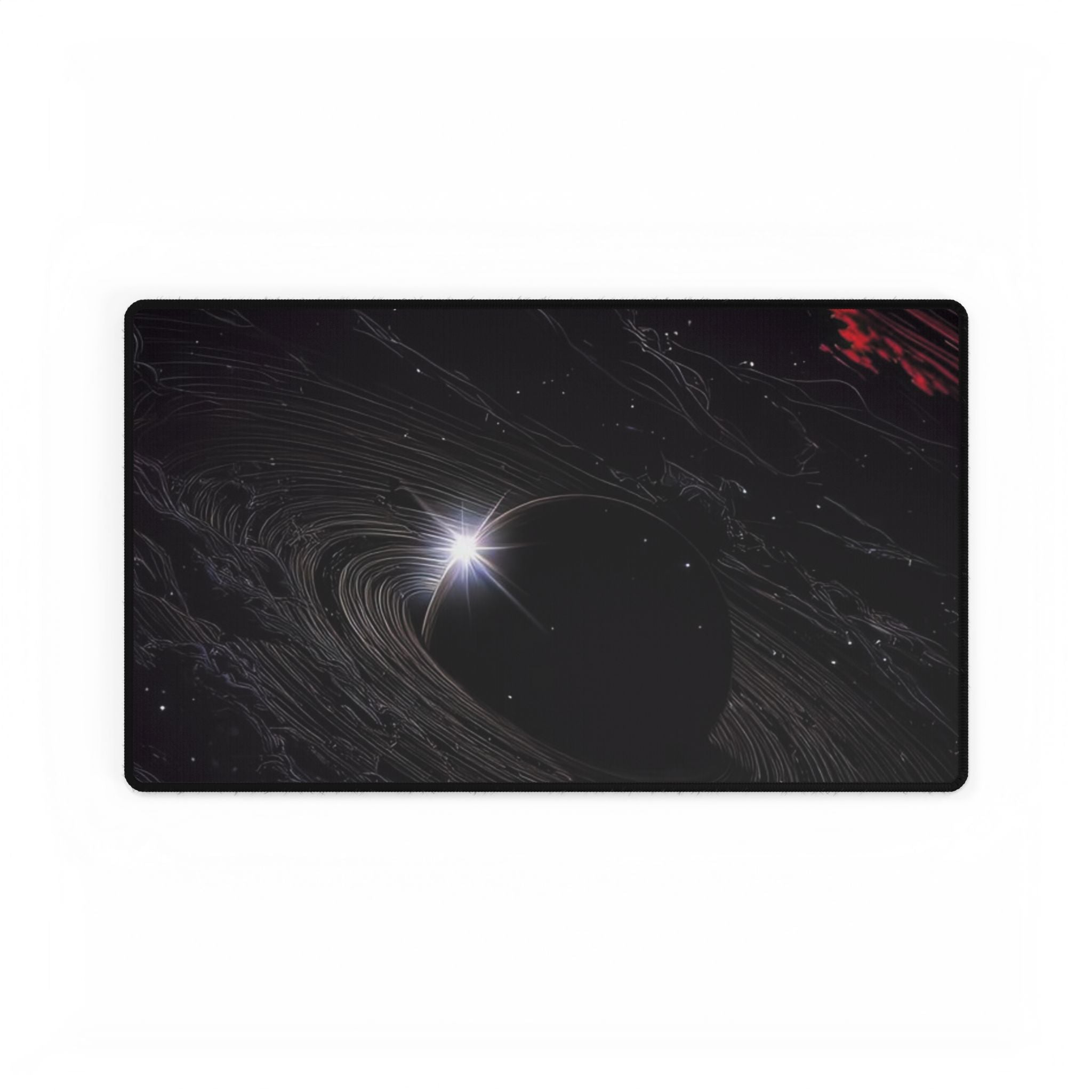 Space Nebula Desk Mat — Cosmic Black Gaming/Office Mousepad