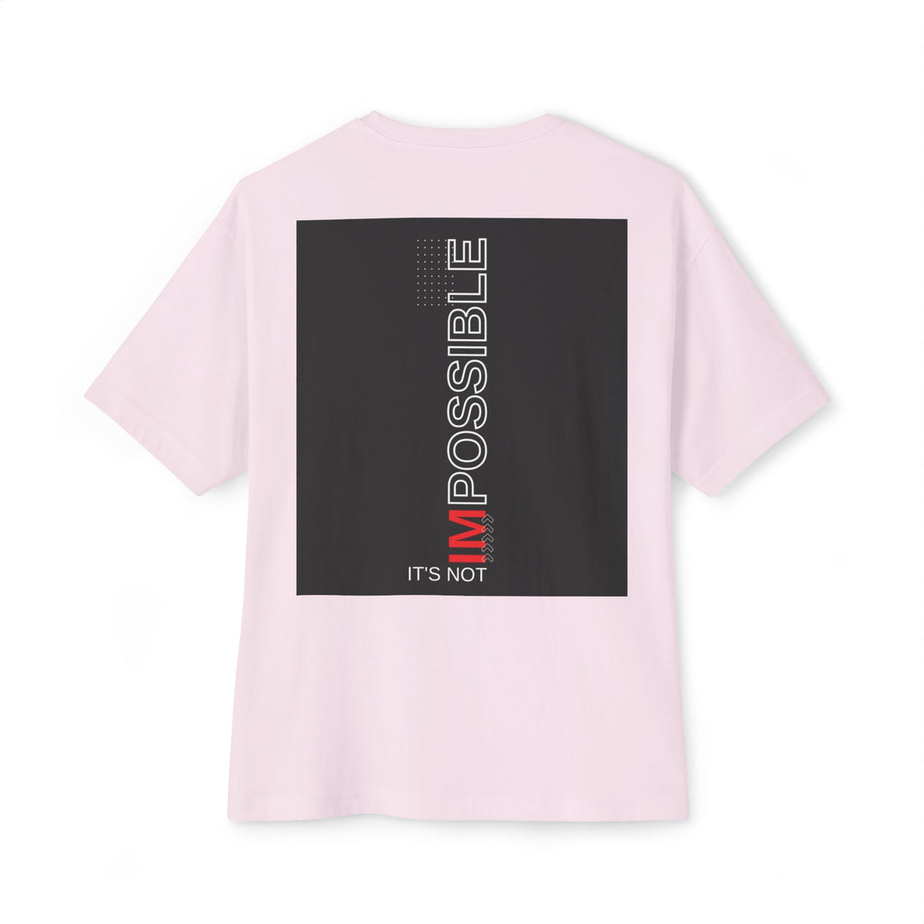 Angel Skull Tee — Personalized Alexis Graphic “It’s Not Impossible” Oversized Boxy T-Shirt