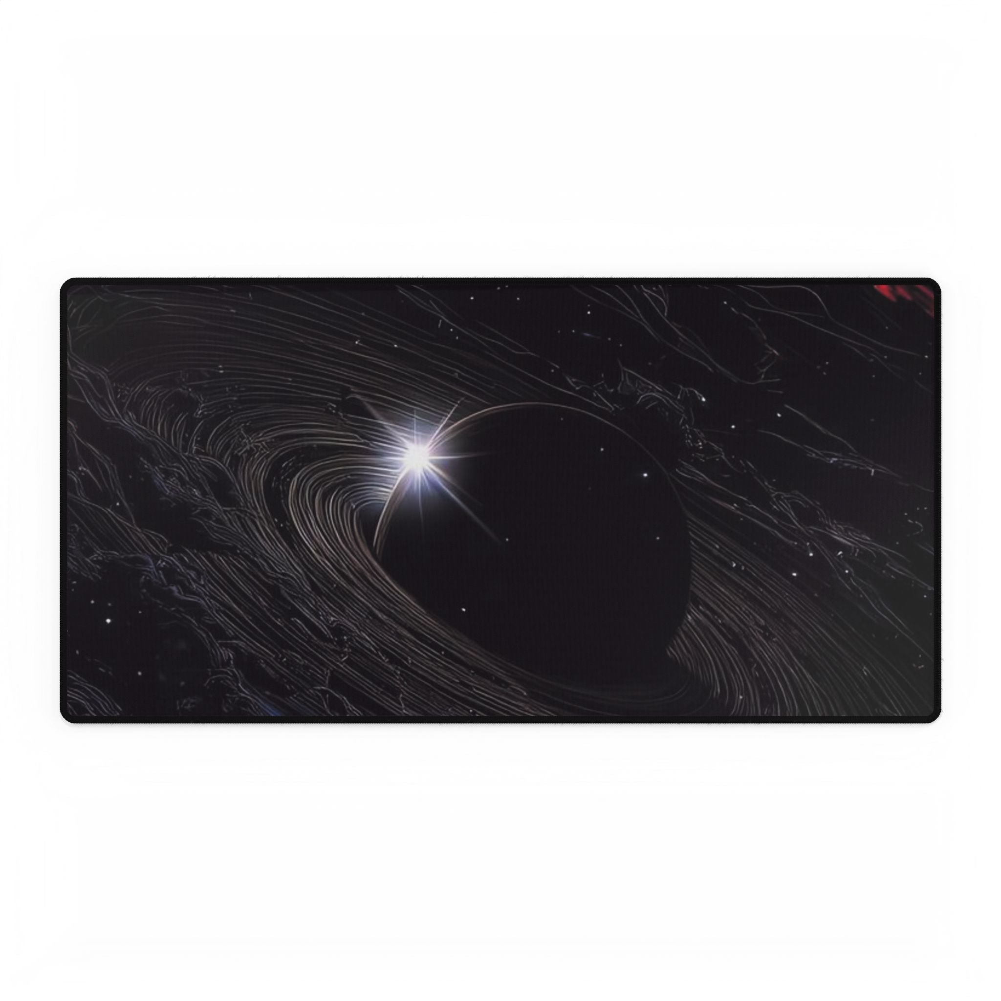 Space Nebula Desk Mat — Cosmic Black Gaming/Office Mousepad