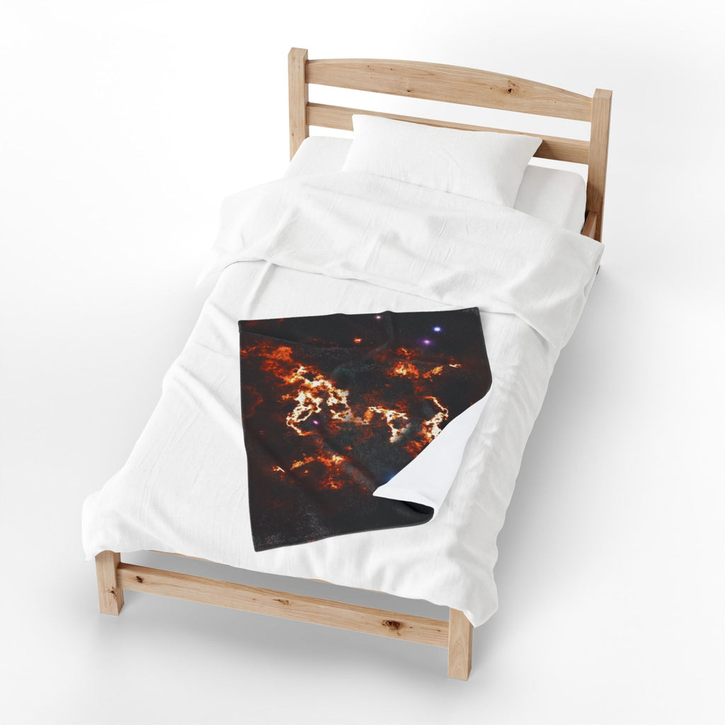 Galaxy Nebula Velveteen Plush Blanket — Cosmic Starfield Throw for Stargazers
