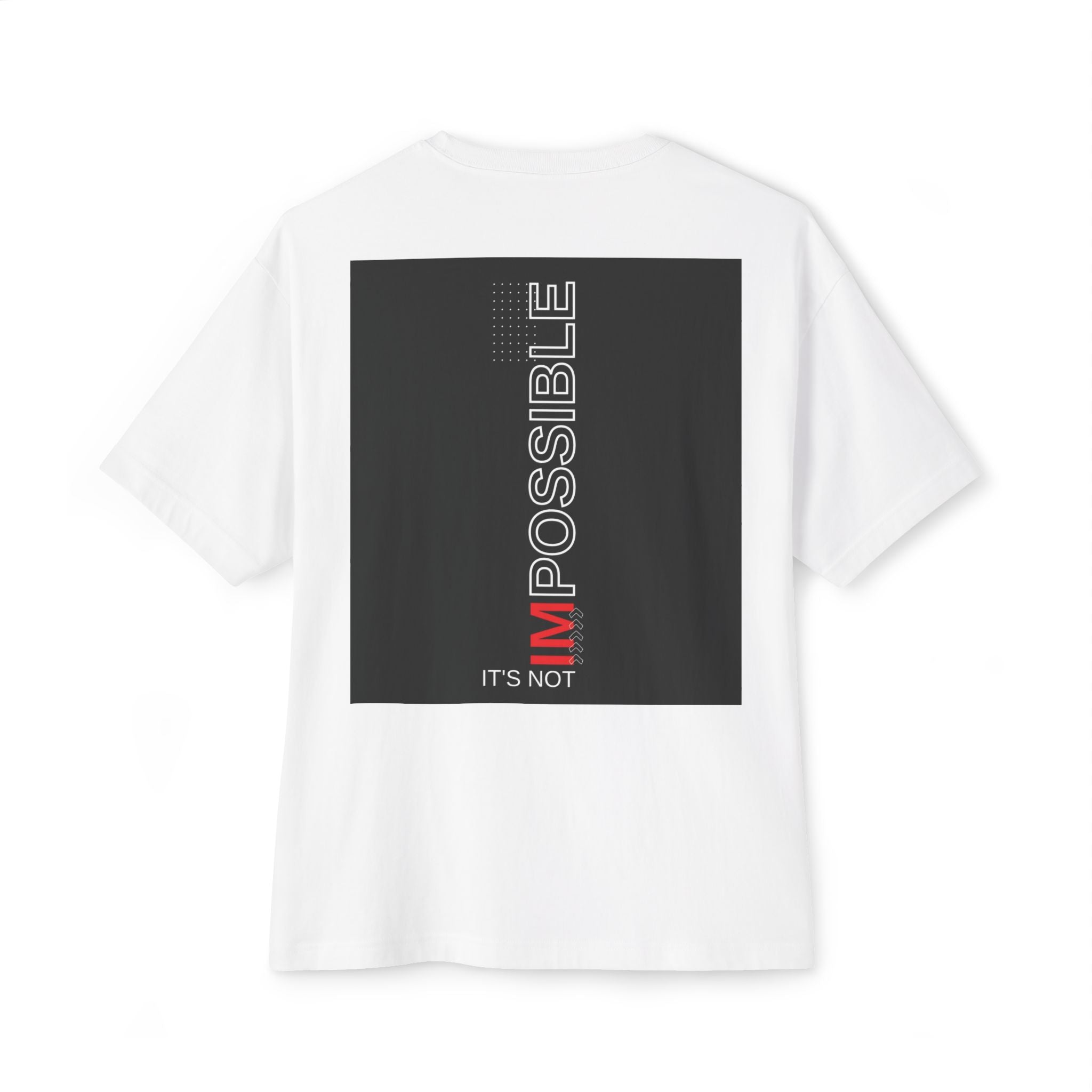 Angel Skull Tee — Personalized Alexis Graphic “It’s Not Impossible” Oversized Boxy T-Shirt