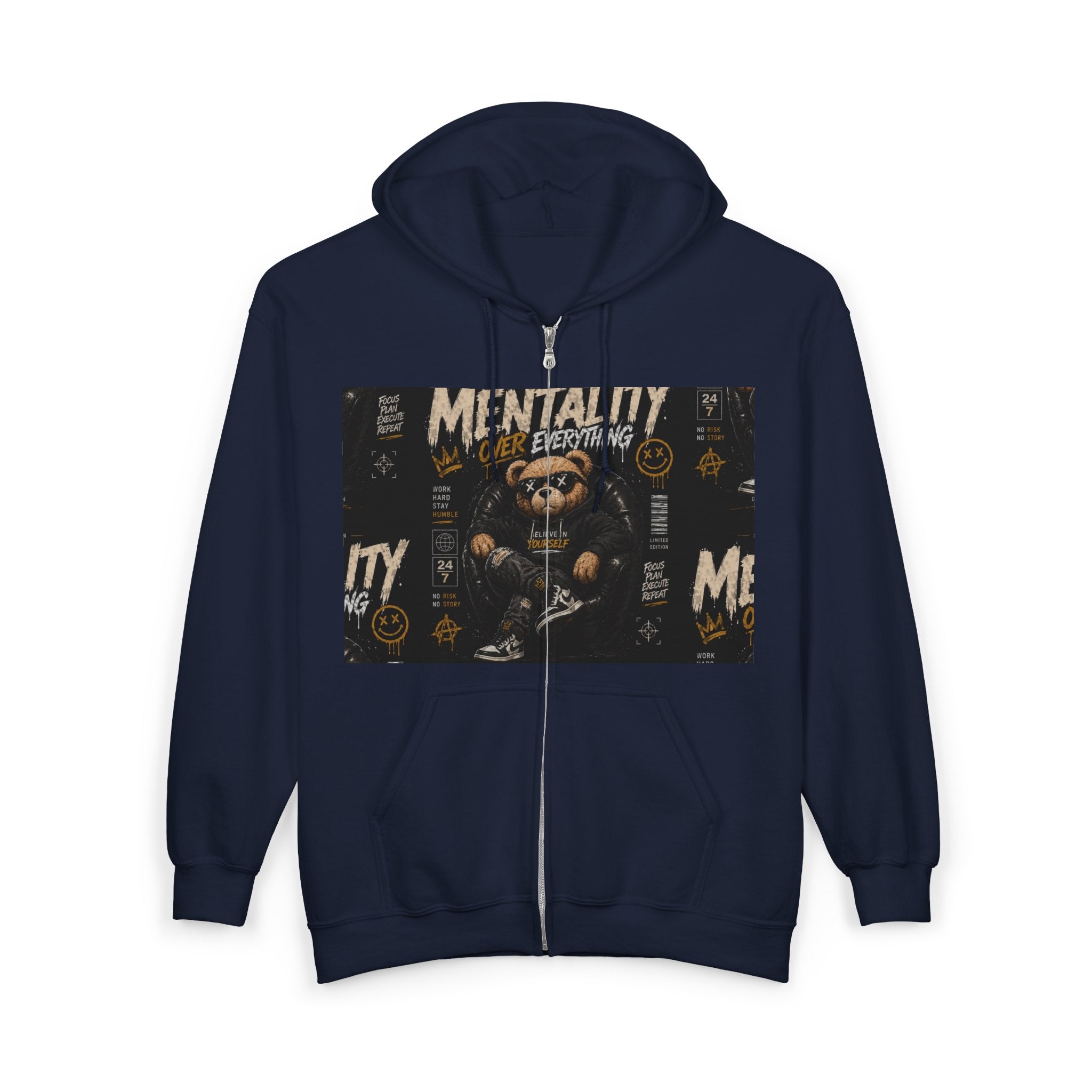 Motivational Zip Hoodie — "I Will Succeed In Life, Not Immediately But Definitely"