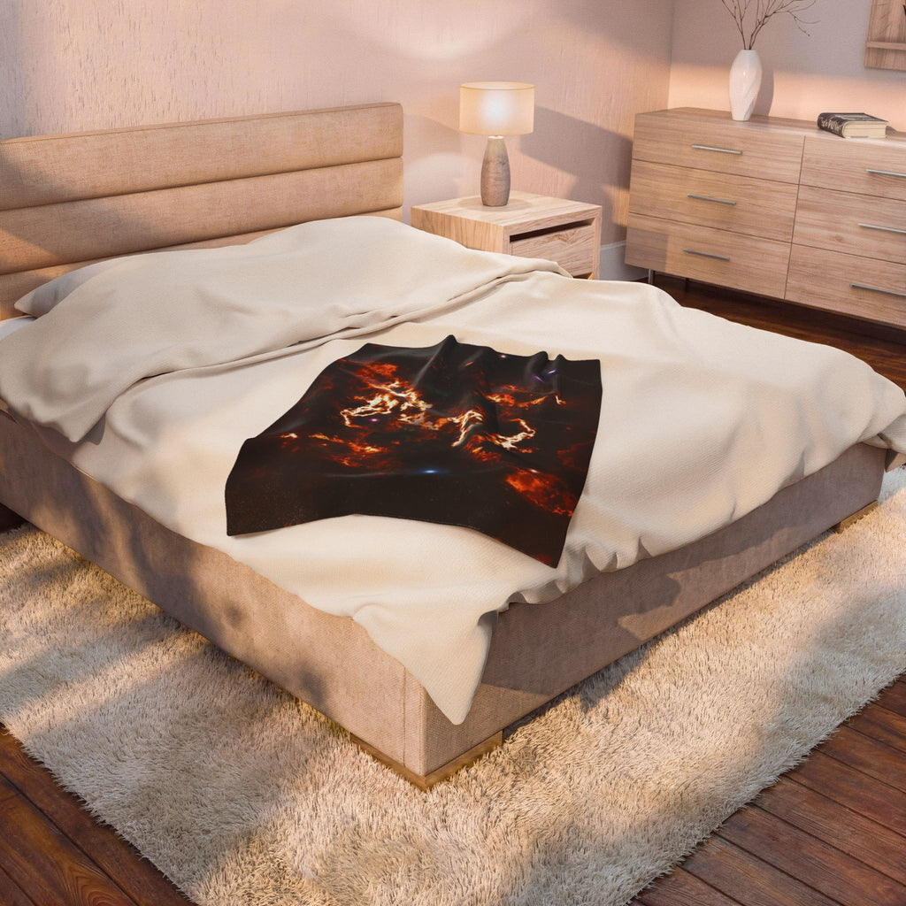 Galaxy Nebula Velveteen Plush Blanket — Cosmic Starfield Throw for Stargazers