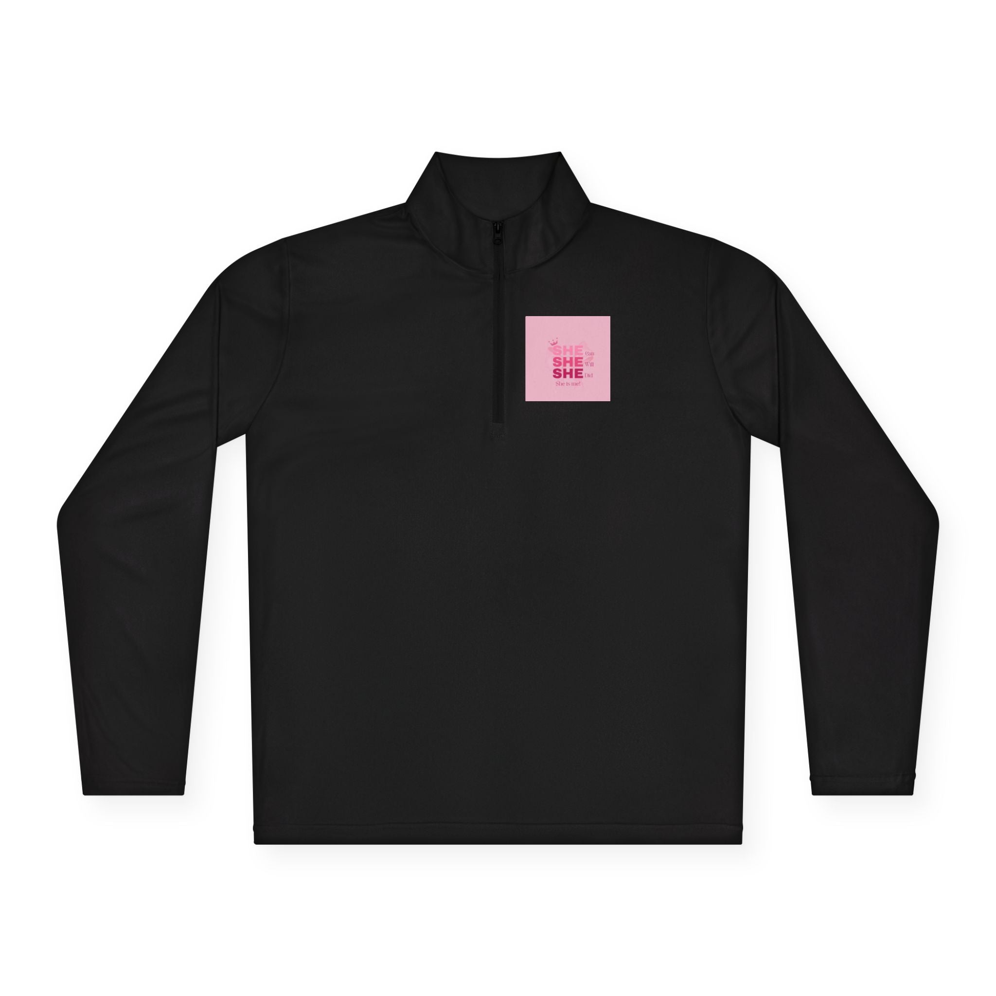 Quarter-Zip Pullover — Empowerment Silhouette Graphic ("Strong Beautiful Amazing")