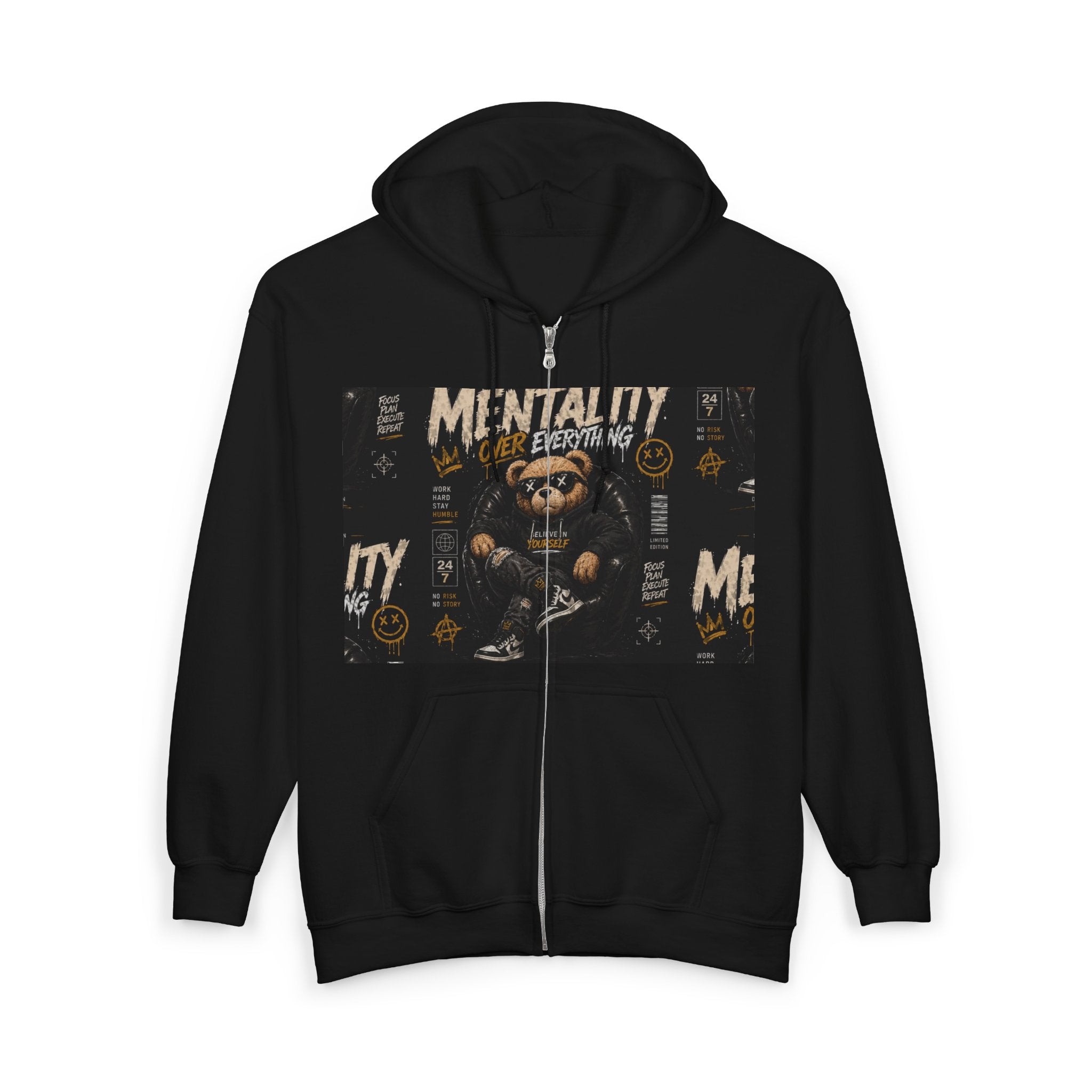 Motivational Zip Hoodie — "I Will Succeed In Life, Not Immediately But Definitely"