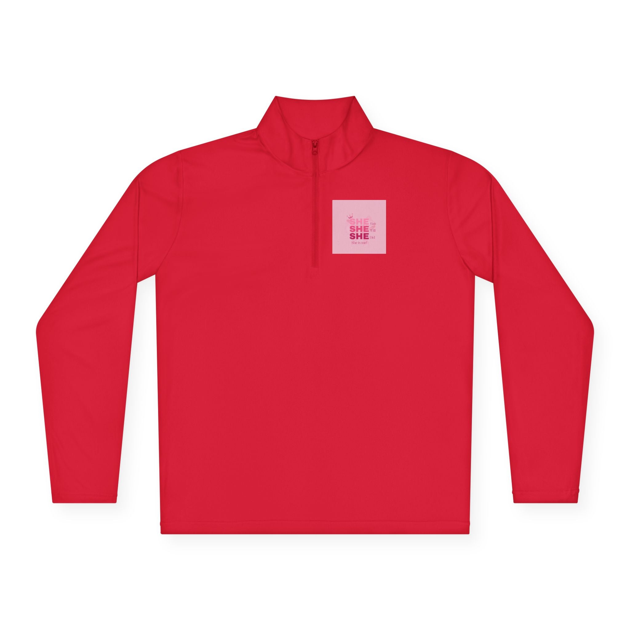Quarter-Zip Pullover — Empowerment Silhouette Graphic ("Strong Beautiful Amazing")