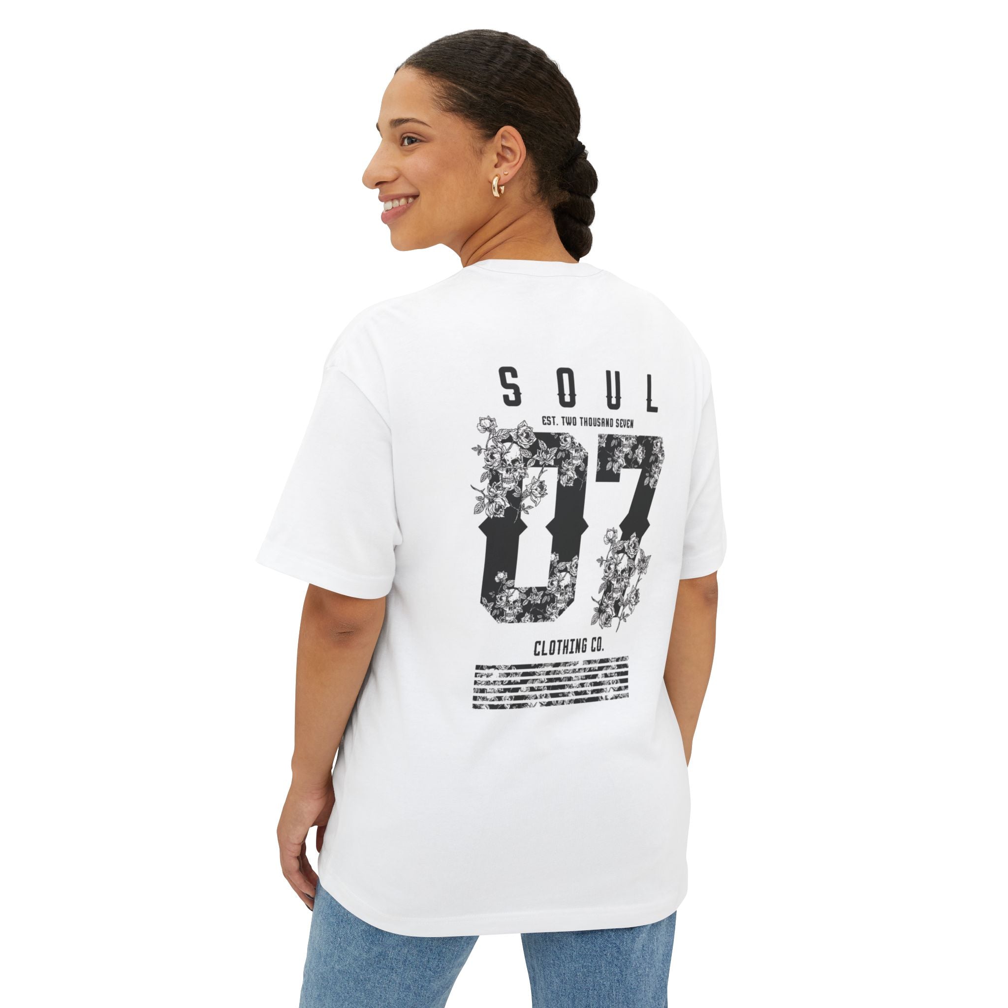 Soul 87 Boxy Tee — Angel Wing Graphic Oversized T-Shirt