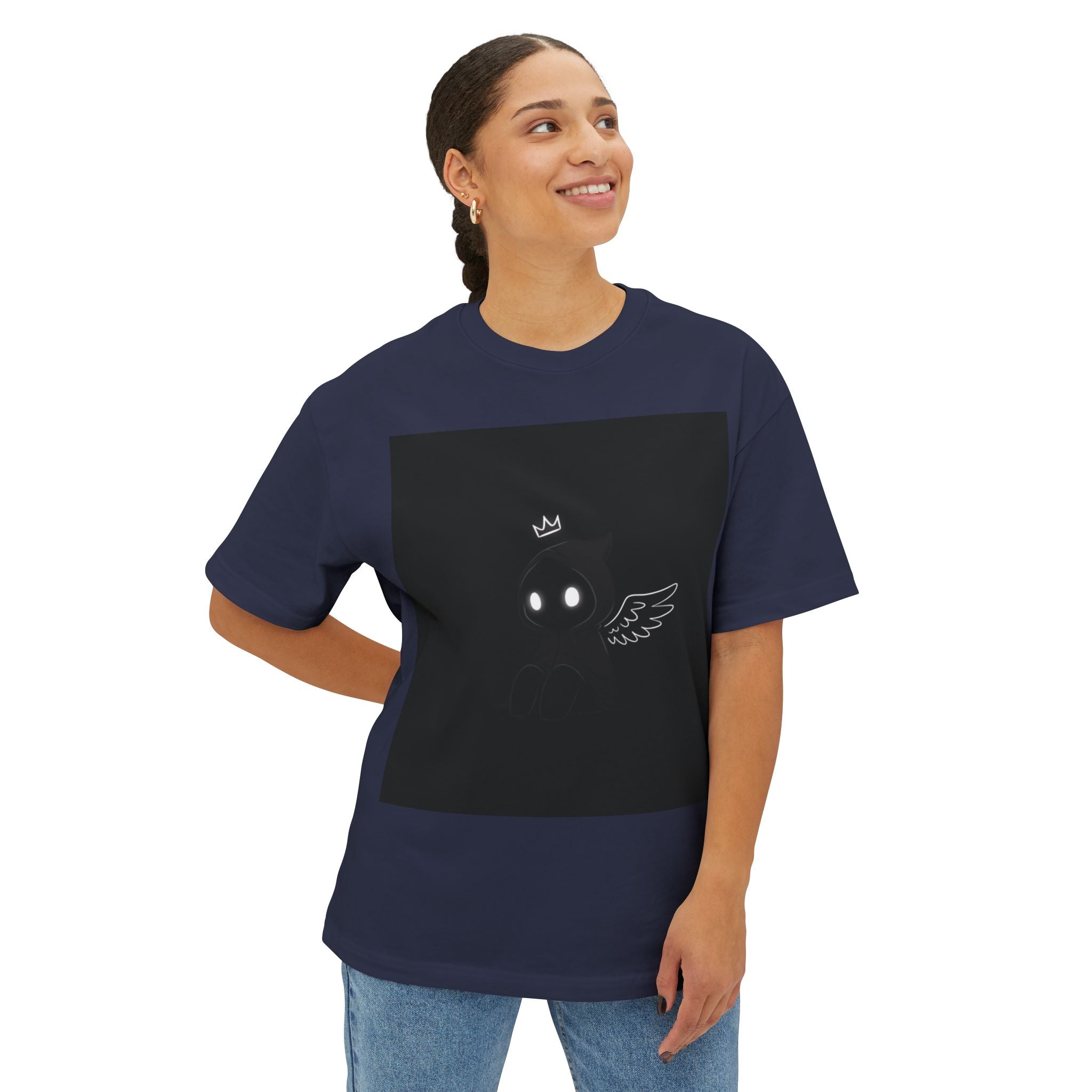 Soul 87 Boxy Tee — Angel Wing Graphic Oversized T-Shirt