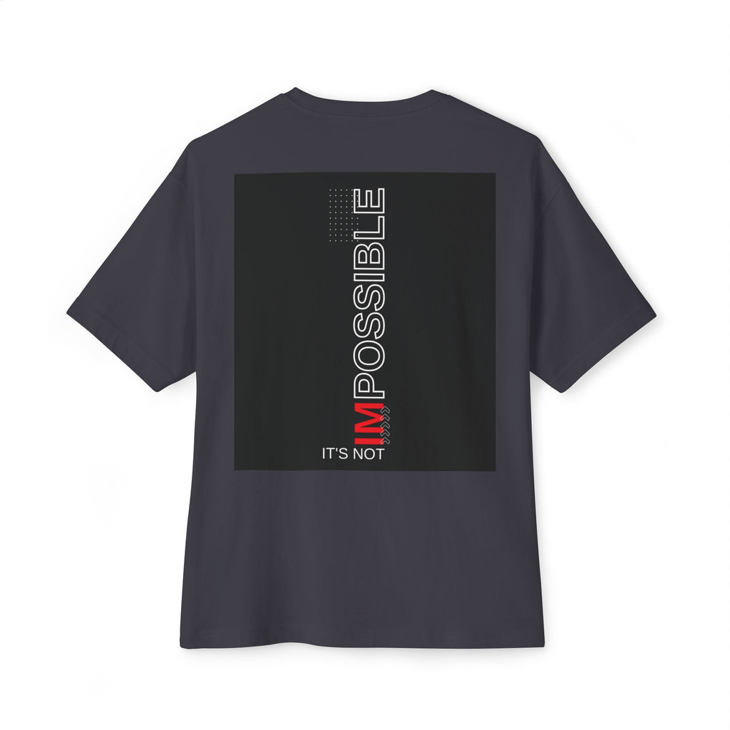 Angel Skull Tee — Personalized Alexis Graphic “It’s Not Impossible” Oversized Boxy T-Shirt