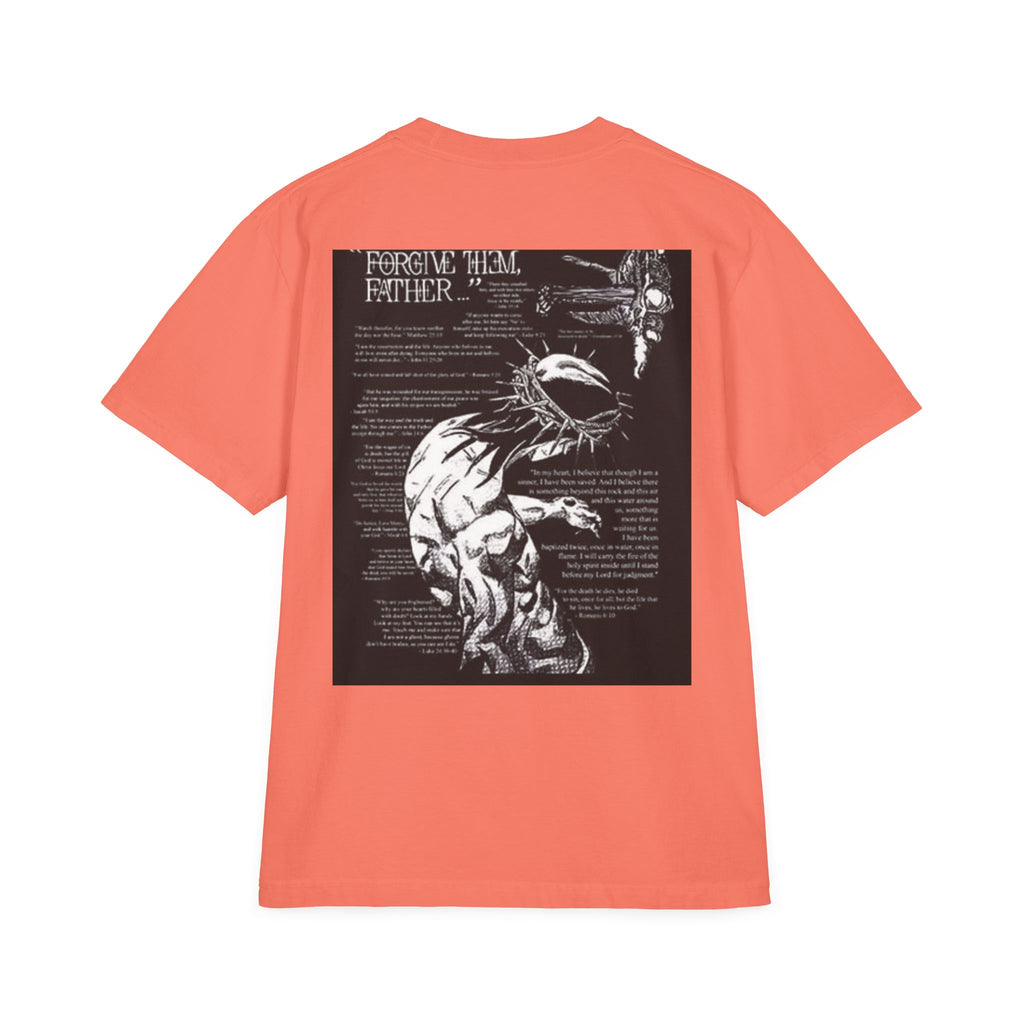 Alexis Angel Wings Graphic T-Shirt — 'Forgive Them Father' Back Print
