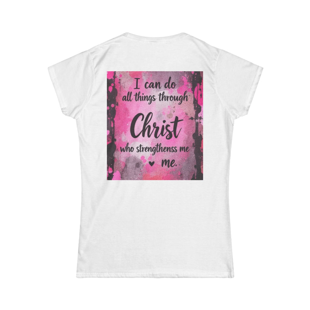 Christian Women’s Tee — “With God All Things Are Possible” Inspirational Shirt