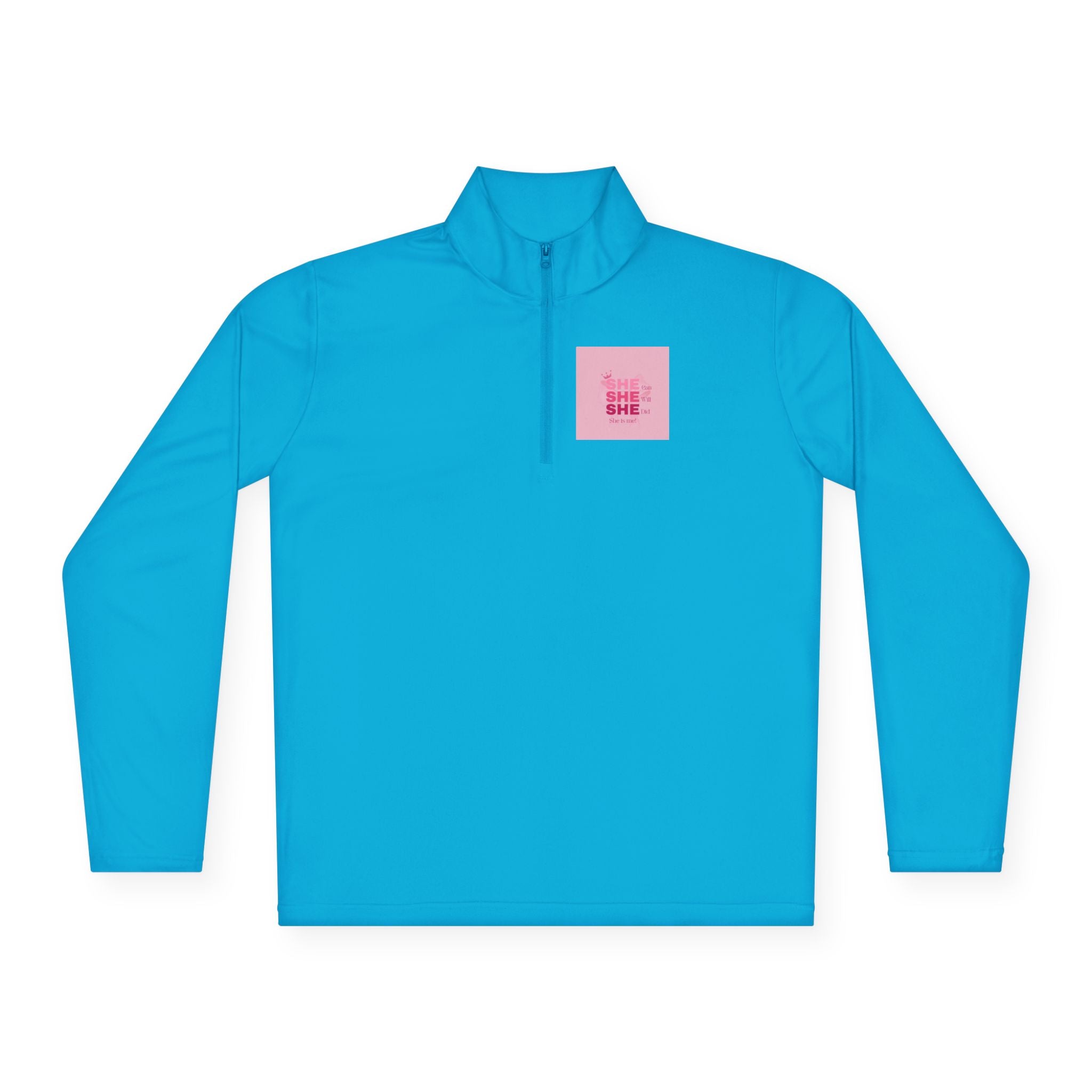 Quarter-Zip Pullover — Empowerment Silhouette Graphic ("Strong Beautiful Amazing")