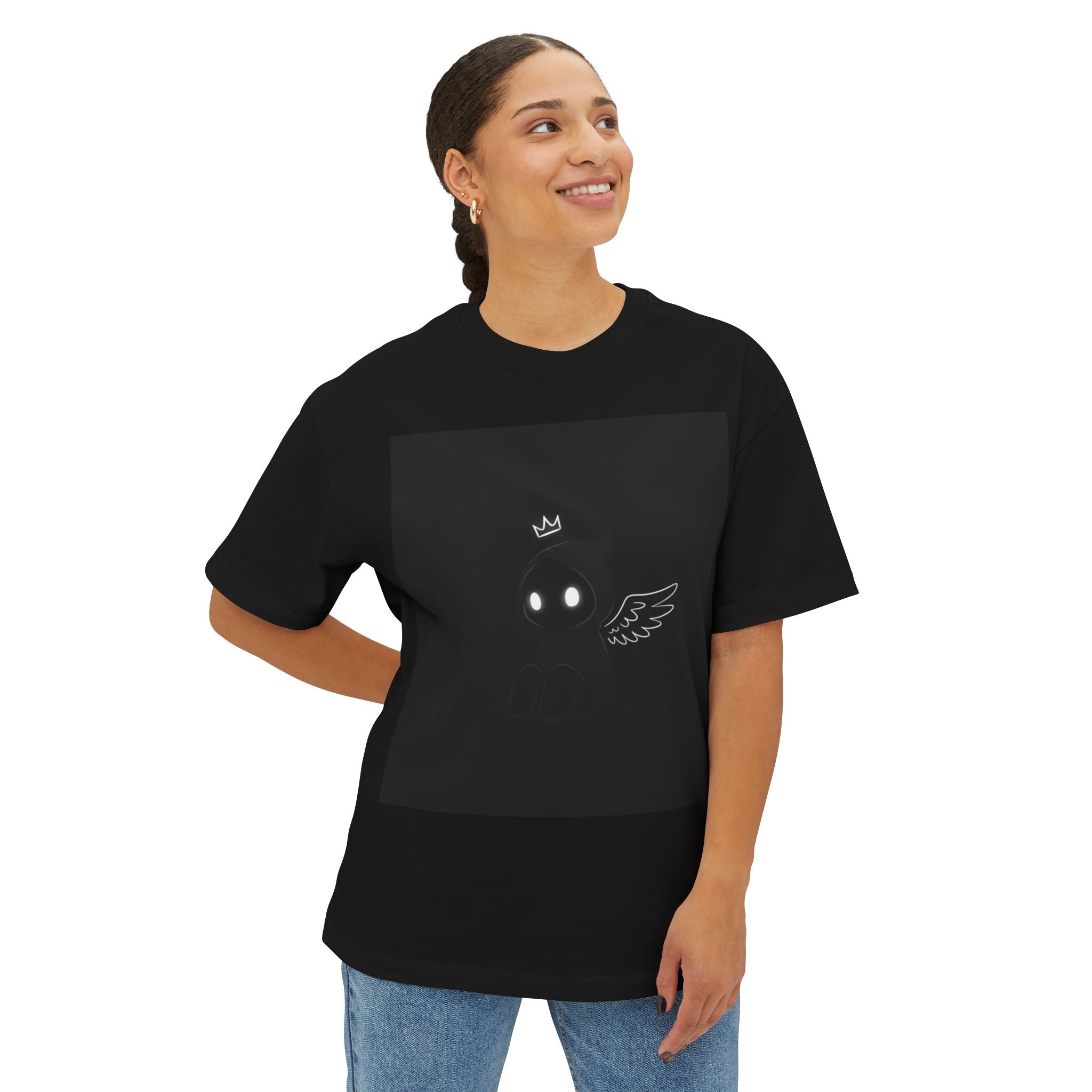 Soul 87 Boxy Tee — Angel Wing Graphic Oversized T-Shirt